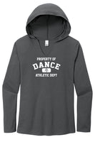 Womens Property of ALA Long Sleeve V-Neck Hoodie Tee