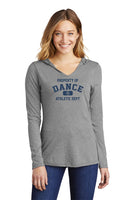 Womens Property of ALA Long Sleeve V-Neck Hoodie Tee