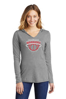 Womens Ironwood Warriors Long Sleeve V-Neck Hoodie Tee