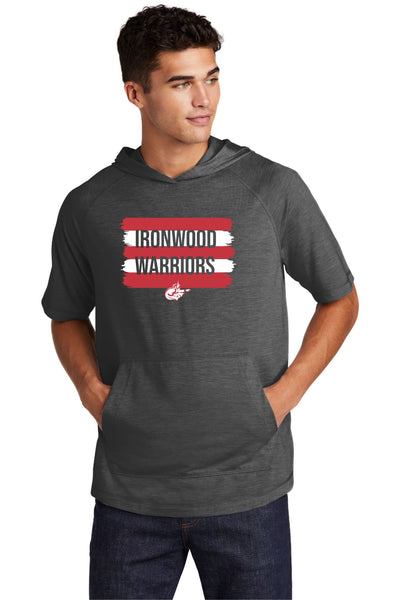 Mens Ironwood Stripes Short Sleeve Hoodie Tee