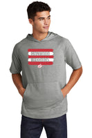 Mens Ironwood Stripes Short Sleeve Hoodie Tee