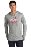 Mens Ironwood Basketball Long Sleeve Hoodie Tee